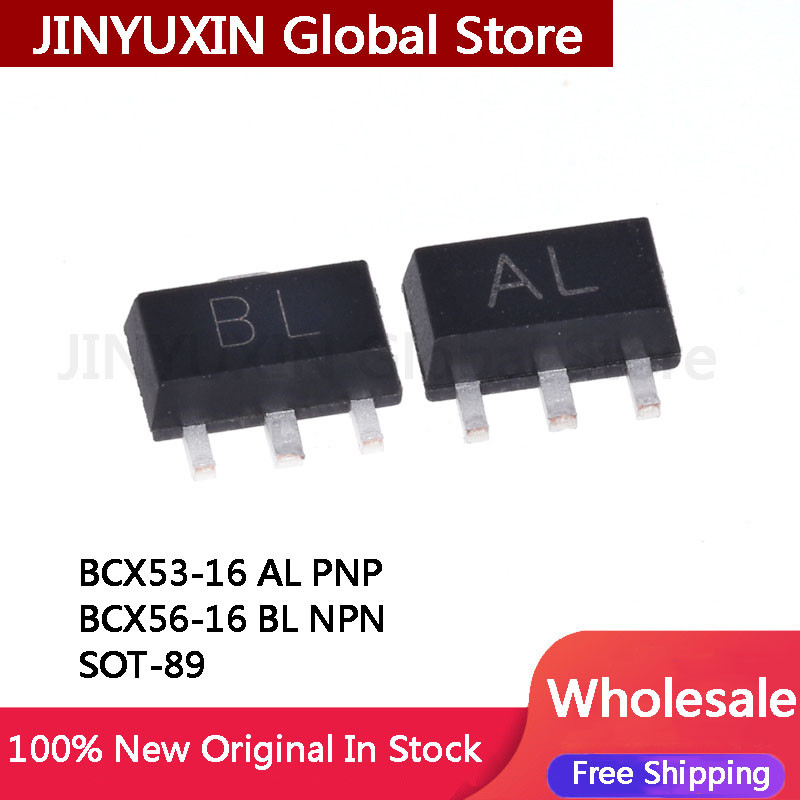100 ชิ้น BCX53-16 AL PNP BCX56-16 BL NPN SOT-89 ในสต็อกขายส่ง