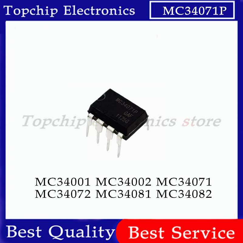 ยี่ห้อใหม่ 5 ชิ้น MC34071P MC34071PG MC34071 DIP-8 DIP MC34072PG MC34072P MC34001P MC34001P MC3402P 