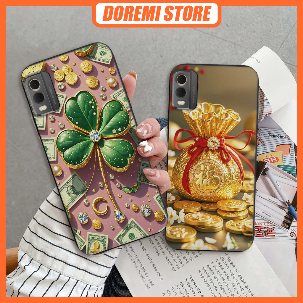 เคส Nokia C32 พิมพ์ลายนําโชค เฮง โชคลาภ