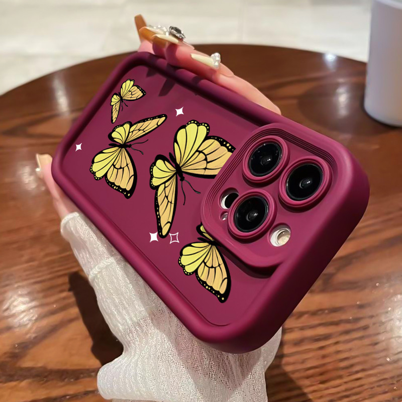 เคสสำหรับ VIVO Y91C Y90 Y1s เคสโทรศัพท์ผีเสื้อสามสีซิลิโคนกันกระแทก - รูปที่ 6