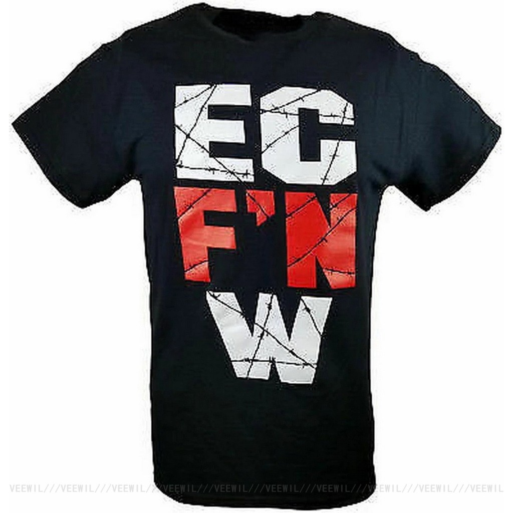 ECFN W Extreme Championship Wrestling ECW Mens เสื้อยืดตลก O คอ Tops Tee เสื้อ