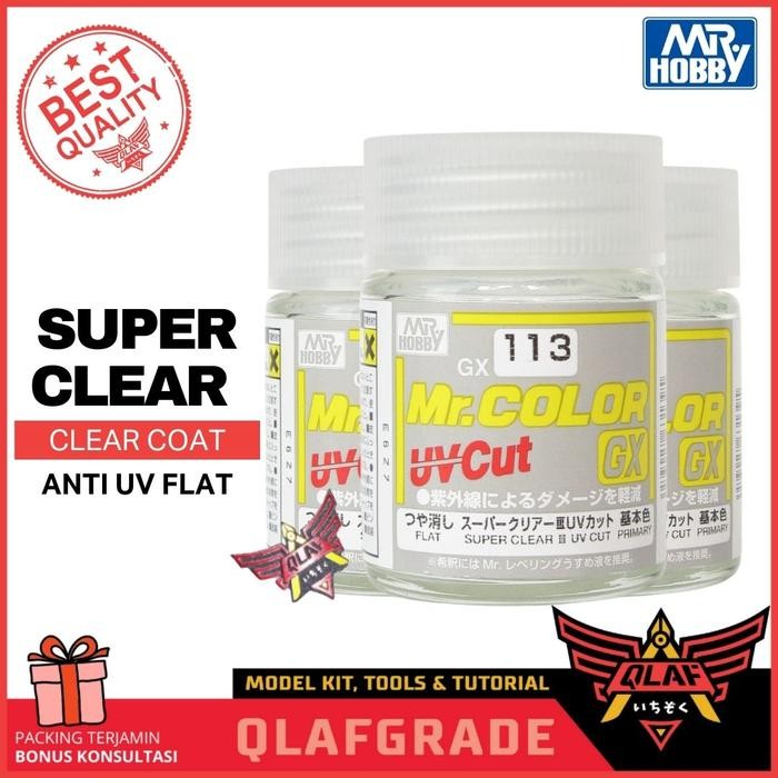 GX113 SUPER CLEAR III UV CUT FLAT กันดั้มทาสีชุดแอร์บรัช