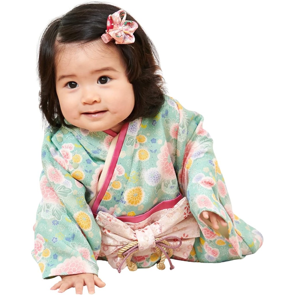 Sweet Mommy Baby Kimono, Hakama Rompers, Coveralls, Crepe Style Material, Organic Cotton Lining, Gir