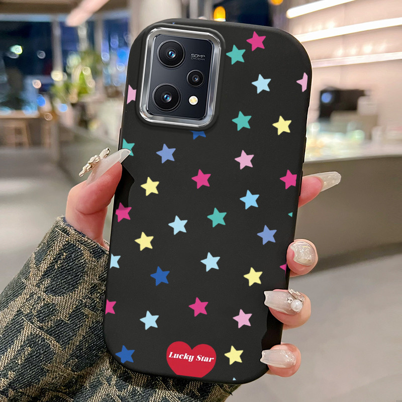 HPเคสโทรศัพท์สําหรับRealme 9 5G 9 Pro 5G V25 5Gกรณีที่มีสีสันStarเคสโทรศัพท์ความหนามือซิลิโคนSoftcas