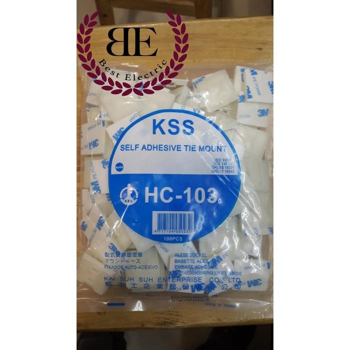 Kss Hc-103 / Kss Self Adhesive Tie Mount / Tie Mount / Hc103