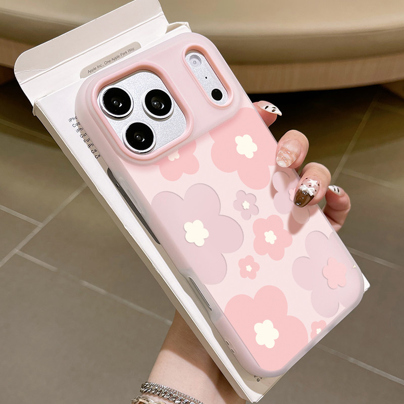 HP [Tong_O] เคสดอกไม้ Iphone 17 Pro Max Ip 13 Pm Ip 15 14 16 Plus 12 11 Gd0615 Jelly 2 In 1 เคสโทรศั