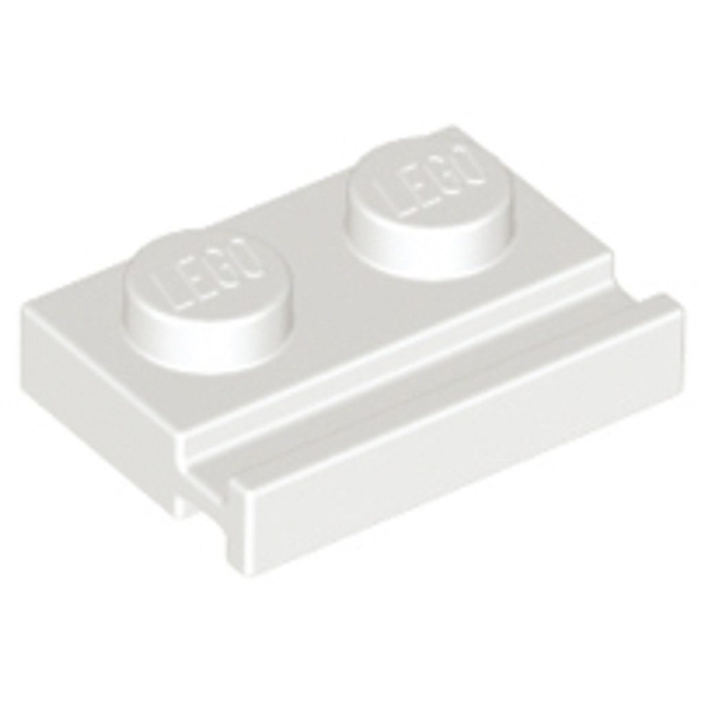 Brick2cube Part - Plate, Modified 1 x 2 with Door Rail - 32028