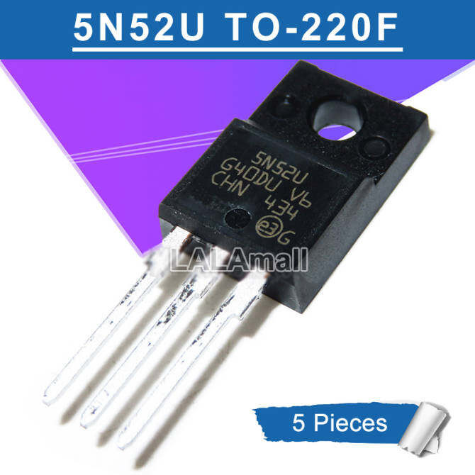 5pcs STF5N52U TO-220F 5N52U F5N52U TO-220 N-channel 4.4A 525V MOSFET ใหม่เดิม