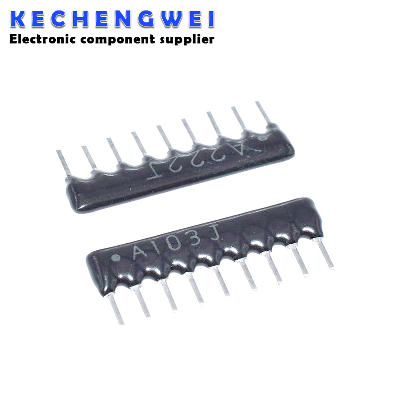 10pcs DIP excusion Network Resistor Arเรย์ 9pin 47 100 220 330 470 510 680 1K 1.2K 1.5K 2K 2.2K 3.3K