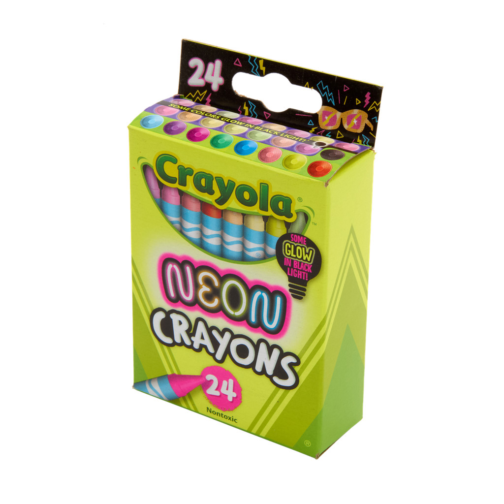 Crayola 24Ct. Neon Crayons เครโยล่า สีเทียน นีออน 24สี 52-2998