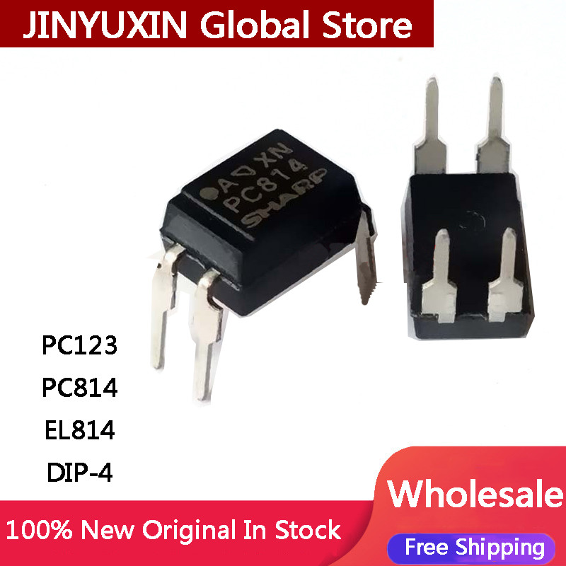 10PCS ใหม่ PC123 PC814 PC815 PC816 PC817 EL814 DIP-4 ชิป IC ในสต็อกขายส่ง