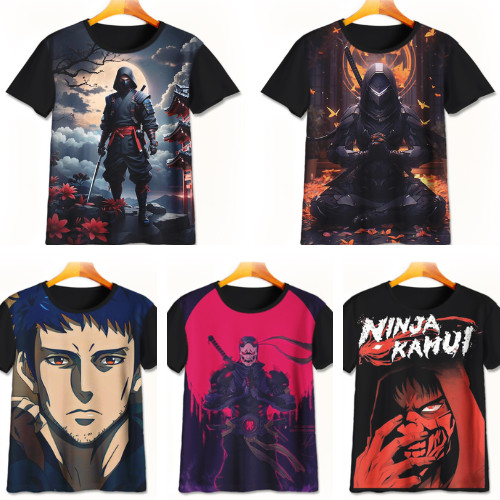 เสื้อยืดมังกรนินจา 3 มิติสุดเท่ | เสื้อยืดแอนิเมชั่น Kamui Ninja | เสื้อผ้านินจา Kamui สําหรับเด็กอา