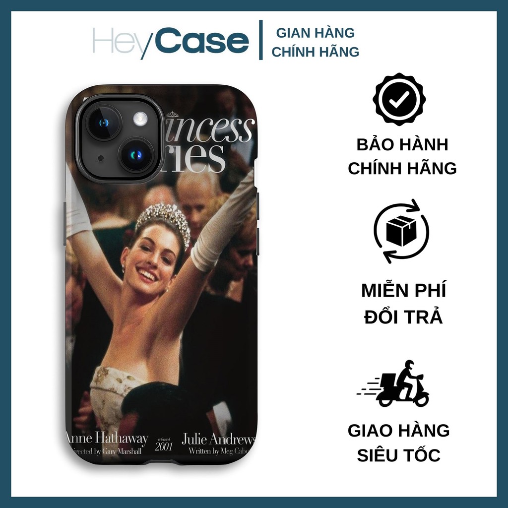เคสโทรศัพท์ธีม Princess Anne Hathaway Diary ขอบสี่เหลี่ยมยืดหยุ่น ทนทานต่อแรงกระแทก