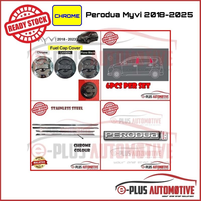 [CHROME SERIES] อุปกรณ์เสริม Kereta Myvi 2018-2025