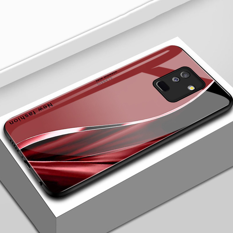 เคสสำหรับ Samsung A6+ 2018 J8 2018 J7 pro J6 Plus 2018 J6 Prime เคสโทรศัพท์เส้นเปลือกแก้วกันกระแทก