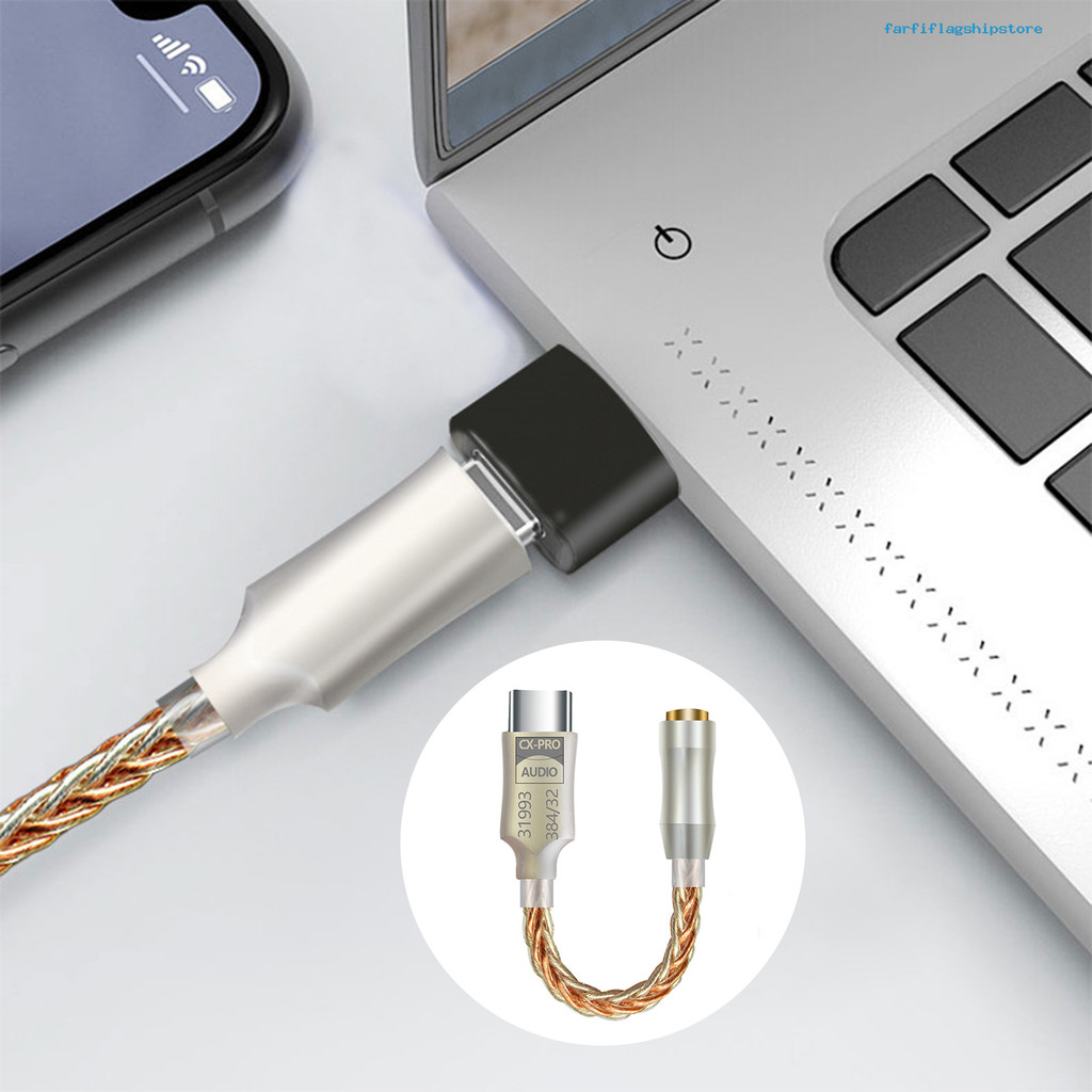(Farfiflag) 3.5 มม.เครื่องขยายเสียงหูฟัง USB Type C CX3193 HiFi DAC IEM AMP อะแดปเตอร์โทรศัพท์มือถือ