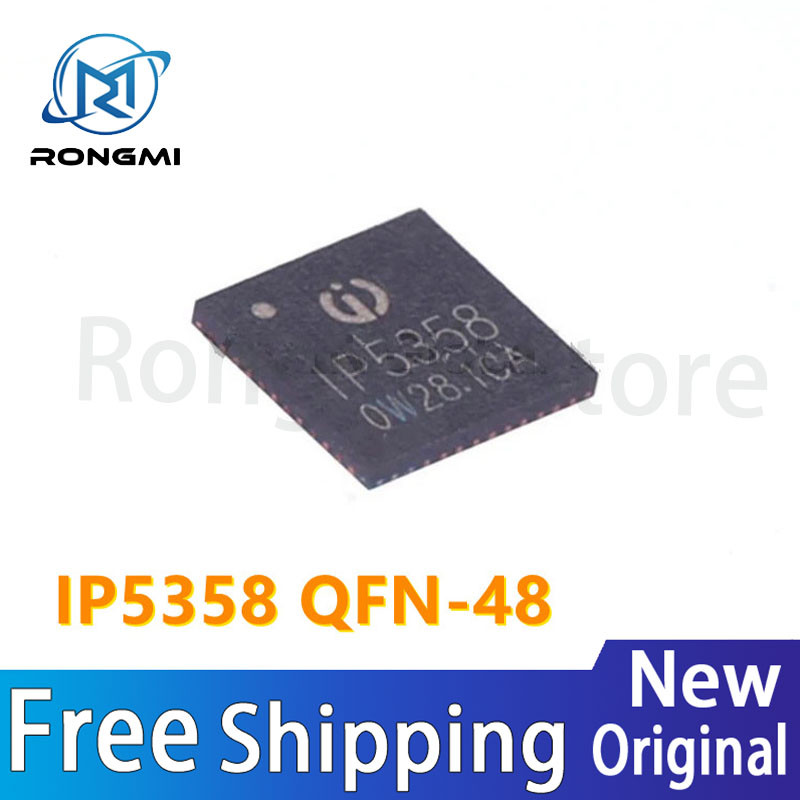 2 ชิ้น/ล็อตใหม่ IP5358 QFN-48 IP5356-LED-BZ SCP Bidirectional PD3.0 Fast Charging Mobile Power IC ใน