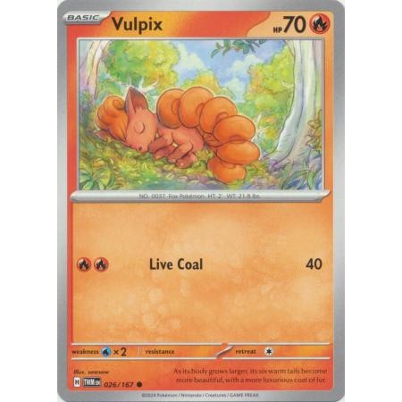 การ์ด Pokemon Vulpix - 026/167 - ทั่วไป