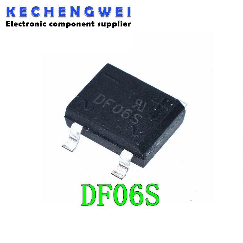 10PCS DF06S SMD 4 ฟุต DF06S SOP-4 DF06 วงจรเรียงกระแสสะพานวงจรเรียงกระแสเดิมแท้