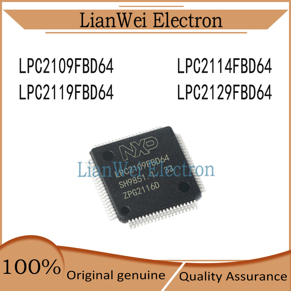 ใหม่เอี่ยม LPC2109FBD64 LPC2114FBD64 LPC2119FBD64 LPC2129FBD64 IC MCU Chipset LQFP-64