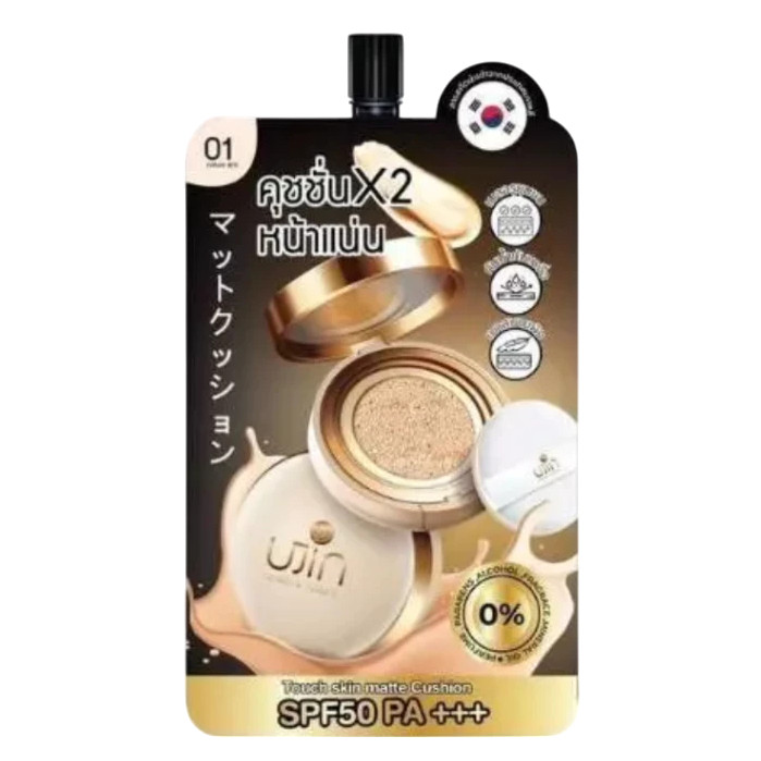HOT🔥(ซอง) Ujin Nique Me Glow / Matte Cushion SPF50PA+++ ยูจิน นิค มี โกลว์ / แมท คุชชั่น ปกปิดรอยดำ 