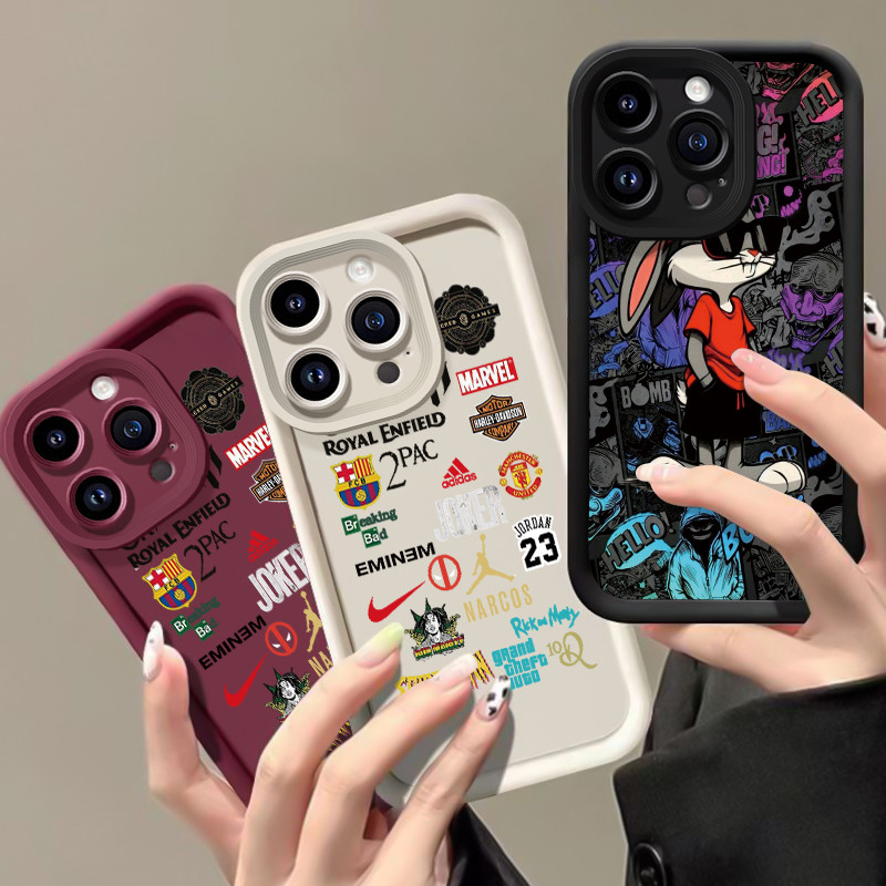 เคสสำหรับ OPPO A57 2022 A77 A2022 A57s A57e A77s เคสโทรศัพท์กระต่ายสามสีซิลิโคนกันกระแทก - รูปที่ 4