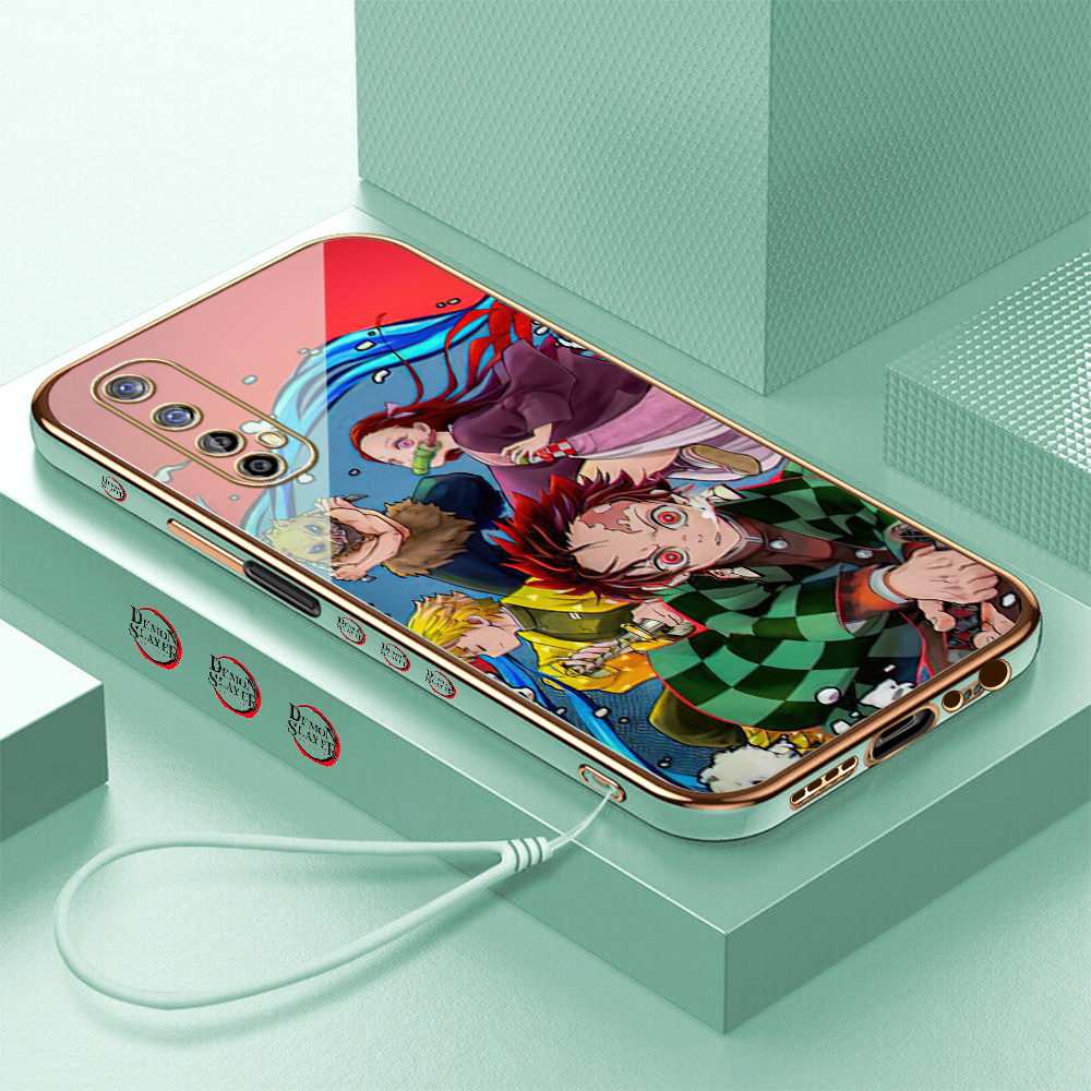 LOKAL [จัดส่งในพื้นที่] Realme 7 8 9 10 Pro + 5G 7I 8I 9I V13 Q5 K10X 5G Casing HP Motif Demon Slaye