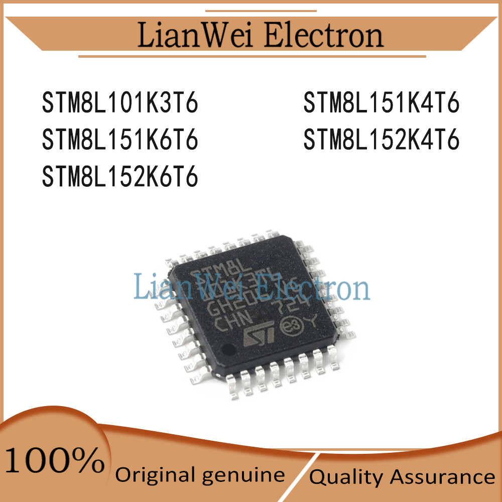 ยี่ห้อใหม่ STM8L101K3T6 STM8L151K4T6 STM8L151K6T6 STM8L152K4T6 STM8L152K6T6 IC MCU ชิปเซ็ต LQFP-32