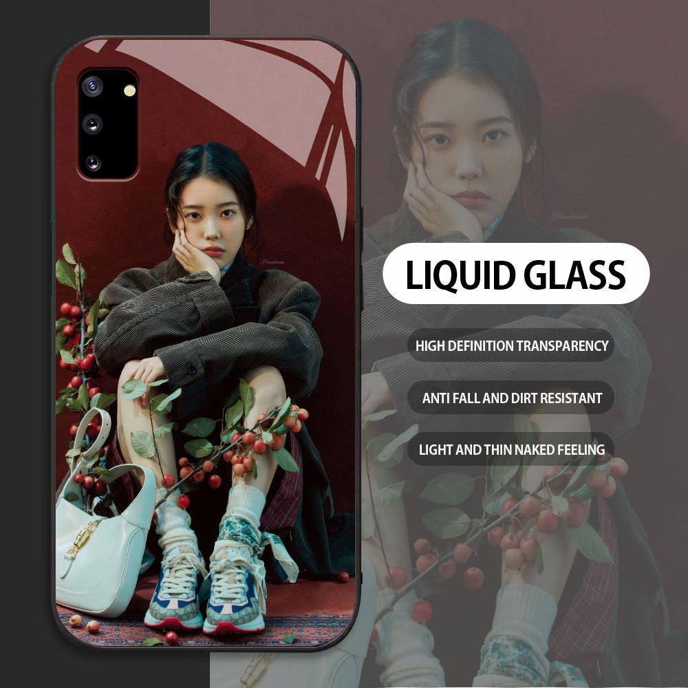 เคสกระจกนิรภัยสําหรับ Samsung Galaxy NOTE 9 10 Plus Pro เคสโทรศัพท์มือถือ IU รูปแบบจากเกาหลี เคส HP 