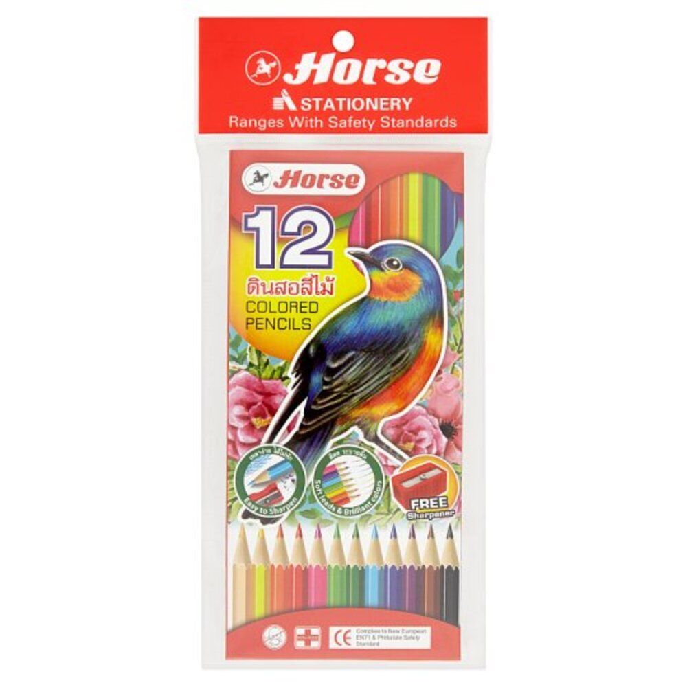 ตราม้า ดินสอสีไม้ยาวH-2080/12 12สี