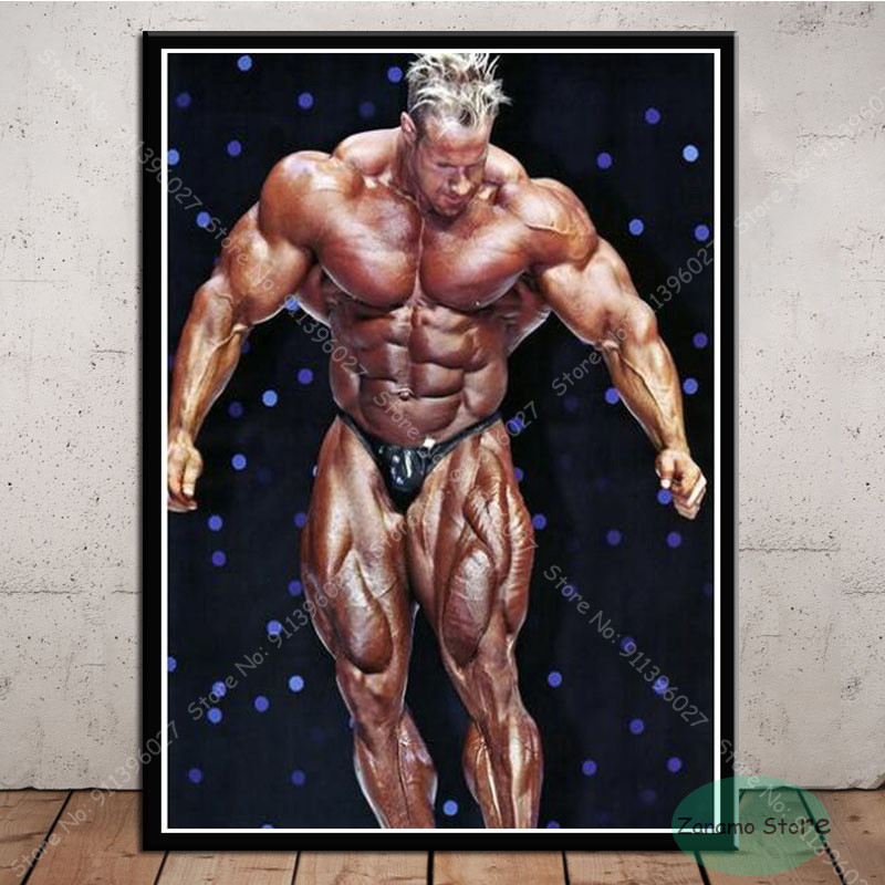 Zt59 โปสเตอร์พิมพ์ Jay Cutler Bodybuilder กล้ามเนื้อสีดําสีขาวภาพวาด Art Wall ภาพตกแต่งบ้านผ้าใบห้อง