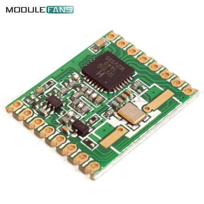 RFM69HW 868Mhz Transceiver โมดูลแบบบูรณาการ HopeRF โมดูลไร้สาย SPI อินเทอร์เฟซ DC -3.6V DC 0-800M ระ