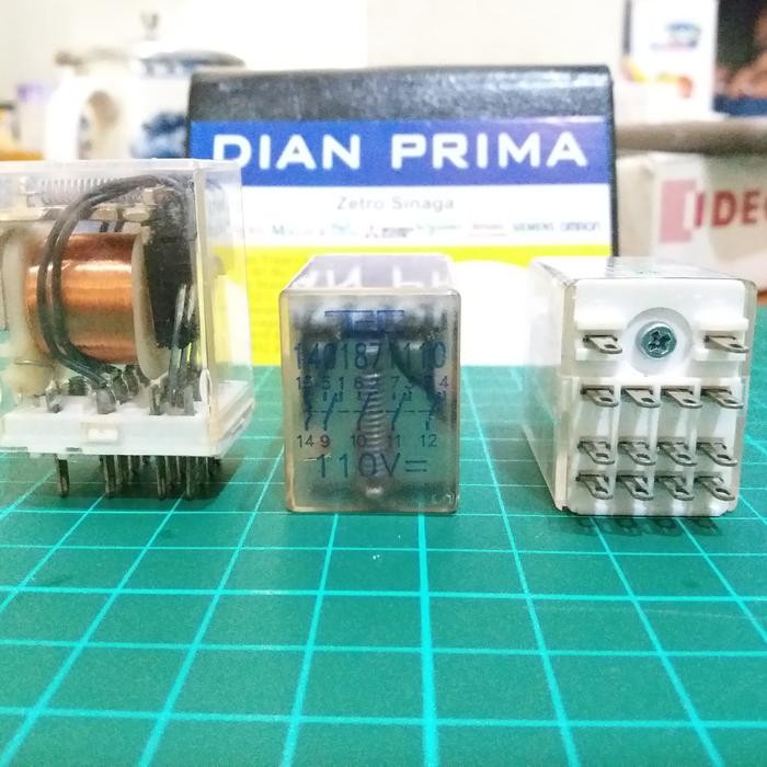 รีเลย์เทค 1401871110 คอยล์ 110VDC 4PDT 4NO 4NC