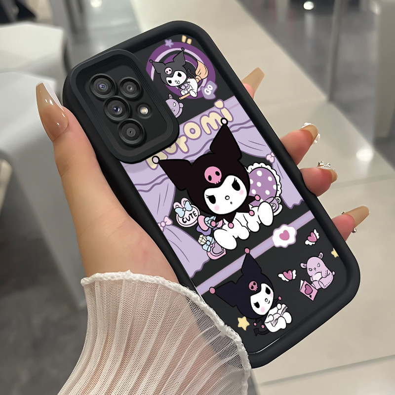 เคสสำหรับ Samsung Galaxy A52 5G A52s เคสโทรศัพท์กระต่ายสามสีซิลิโคนกันกระแทก