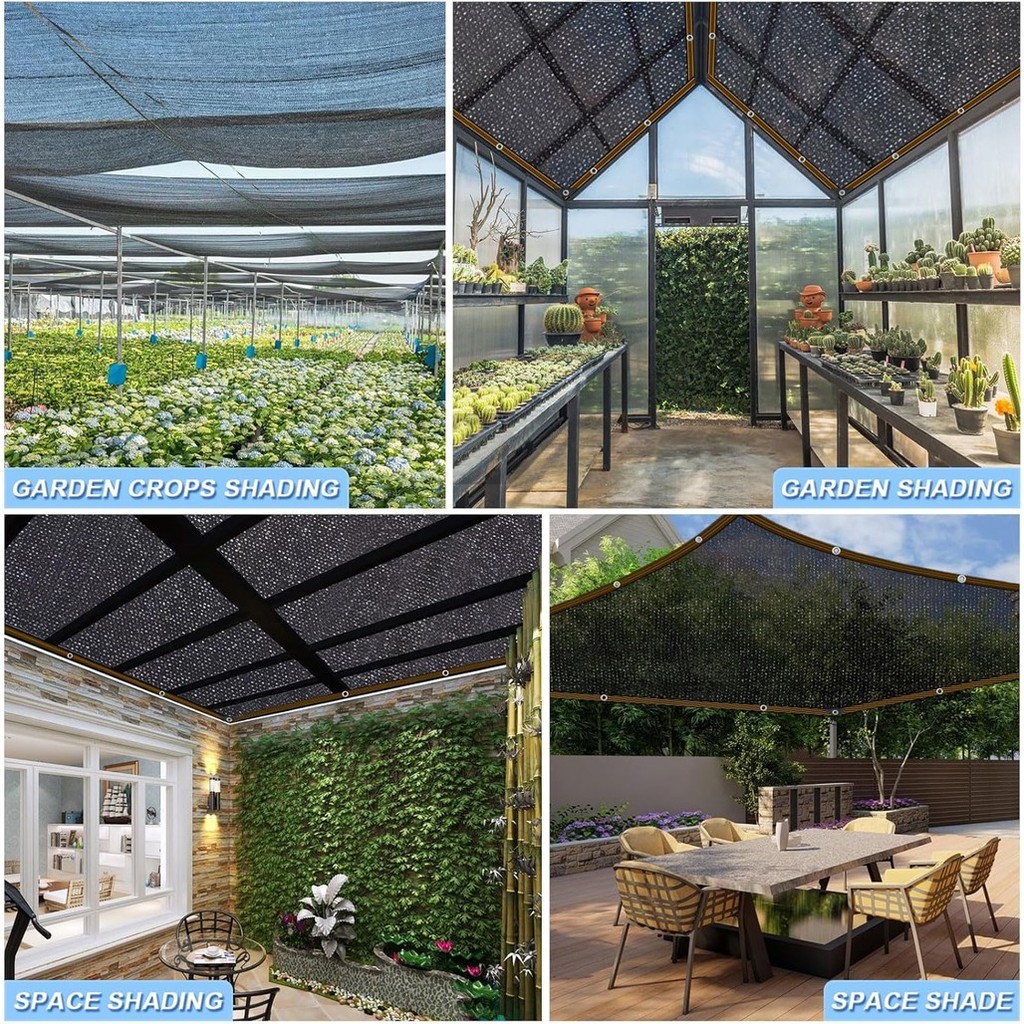 ผ้าร่มสําหรับสวน 70% ตาข่าย Tarp พร้อม Grommets สําหรับพืชเรือนกระจก 6X3FT กลางแจ้ง Sunblock Neting 