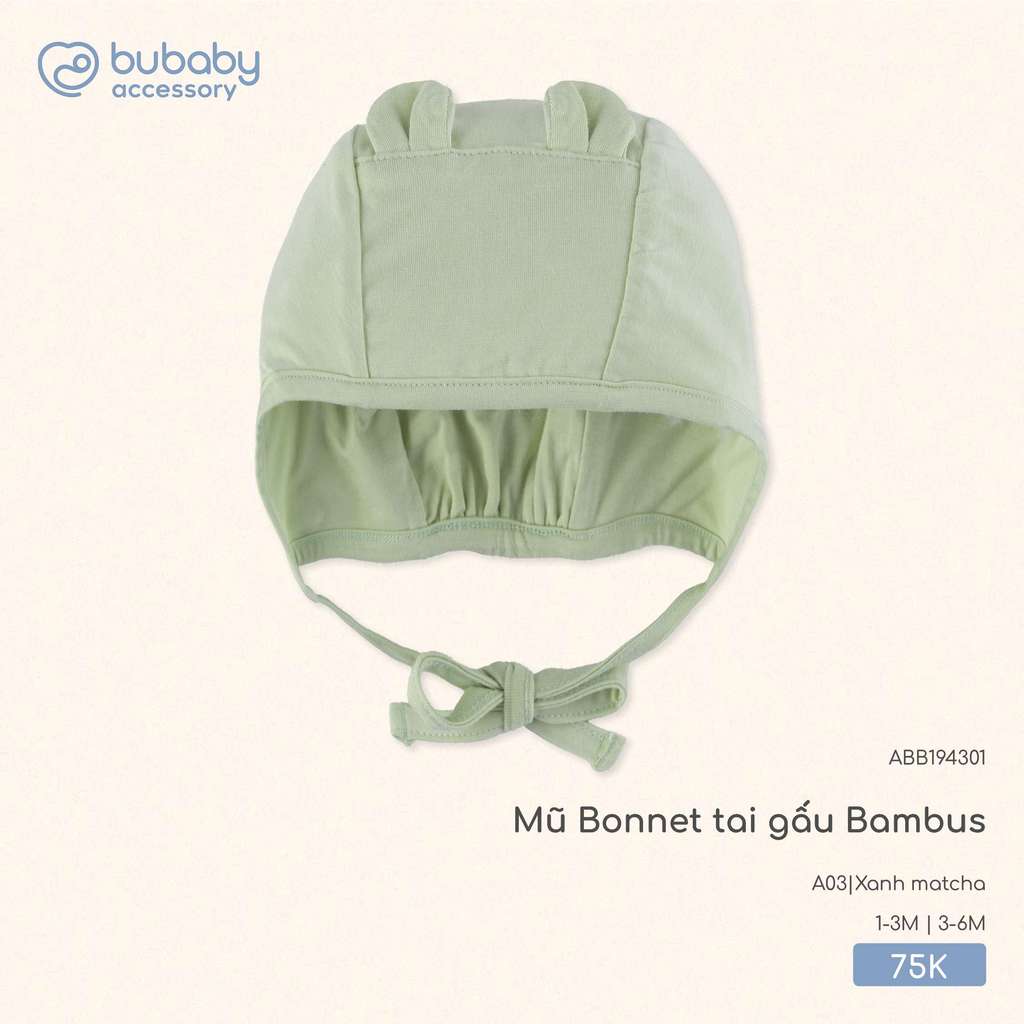 BU (1M-3M) – Smooth maze green Babus หูหมี Bonnet สําหรับทารกแรกเกิด – ABB194301 ZZ ZZ ZZ ZZ ZZ ZZ Z