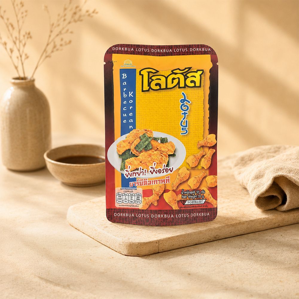 [สินค้าส่งด่วน] โลตัสขนมน่องไก่รสบาร์บีคิวสาหร่าย 40ก