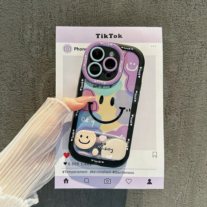 Lucky Smiley Face Case Hp Redmi Note 14 4G 5G Pro Plus Poco X7 Pro 5G 13 13C X5 X6 F4 F5 10S 12 Lite