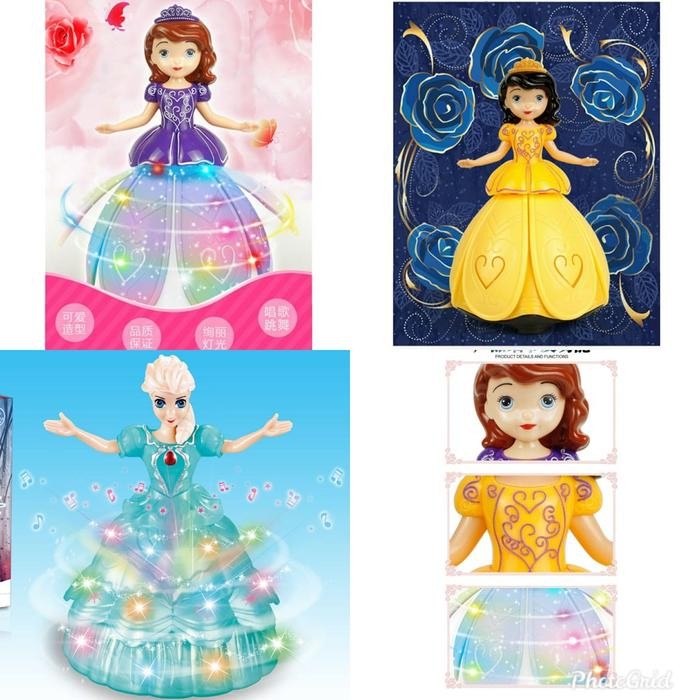 [TM888] DANCING PRINCESS ELSA SOPHIA TOY AND CAN DANCE / พร้อมเพลงและรหัสแสงสีสันสดใส
