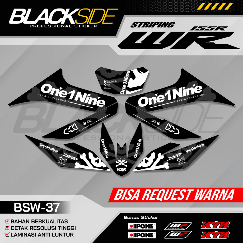 Yamaha WR 155 Striping - รายชื่อสติ๊กเกอร์ WR 155 - 37