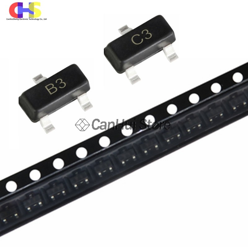 100PCS 1SS184 B3 1SS226 C3 0.1A/80V SOT23-3 3PIN SMD ทรานซิสเตอร์ใหม่เดิม