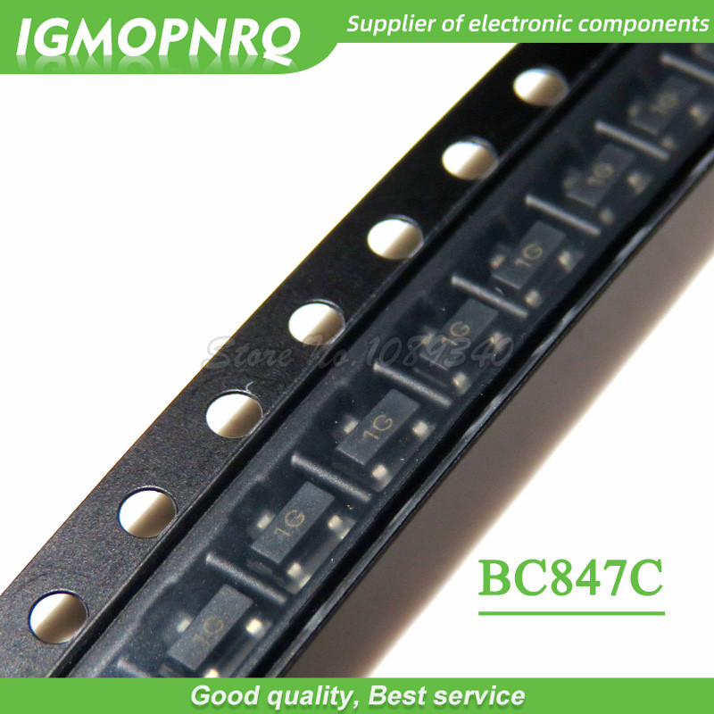 100PCS BC847C BC847 SOT 23 NPN ทรานซิสเตอร์ใหม่เดิม
