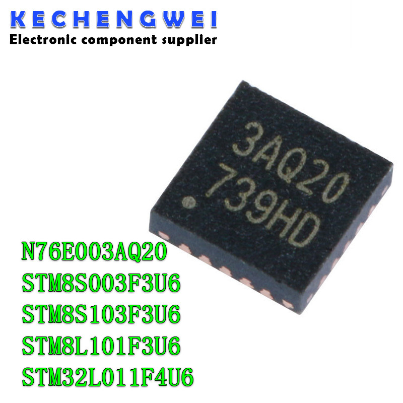 1 ชิ้น/ล็อต (1 ชิ้น) N76E003AQ20 3AQ20 STM8S003F3U6 S033 STM8S103F3U6 STM8L101F3U6 STM32L011F4U6 ICF