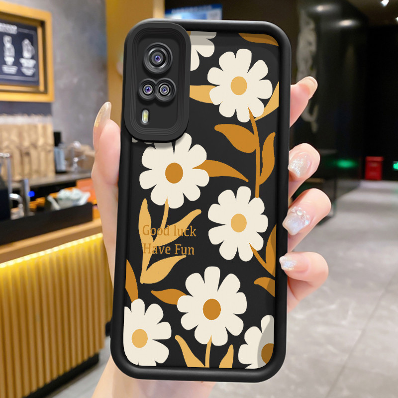 เคส Hp สําหรับ VIVO Y51 2020 Y31 2021 Y51A 2021 Y53s Y33 เคส Hp Casing Flower Pattern Case HP Cesing