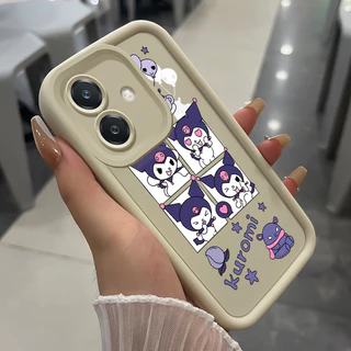 เคสสำหรับ OPPO A3 4G A3 Pro 5G A3X 4G A3X 5G A40 A60 5G เคสโทรศัพท์กระต่ายสามสีซิลิโคนกันกระแทก