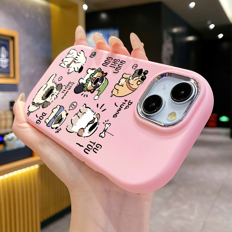 เคสสำหรับ OPPO F11 F11 Pro A9 2019 A9X เคสโทรศัพท์สุนัขน่ารักกันกระแทกกลมและอ้วน - รูปที่ 6