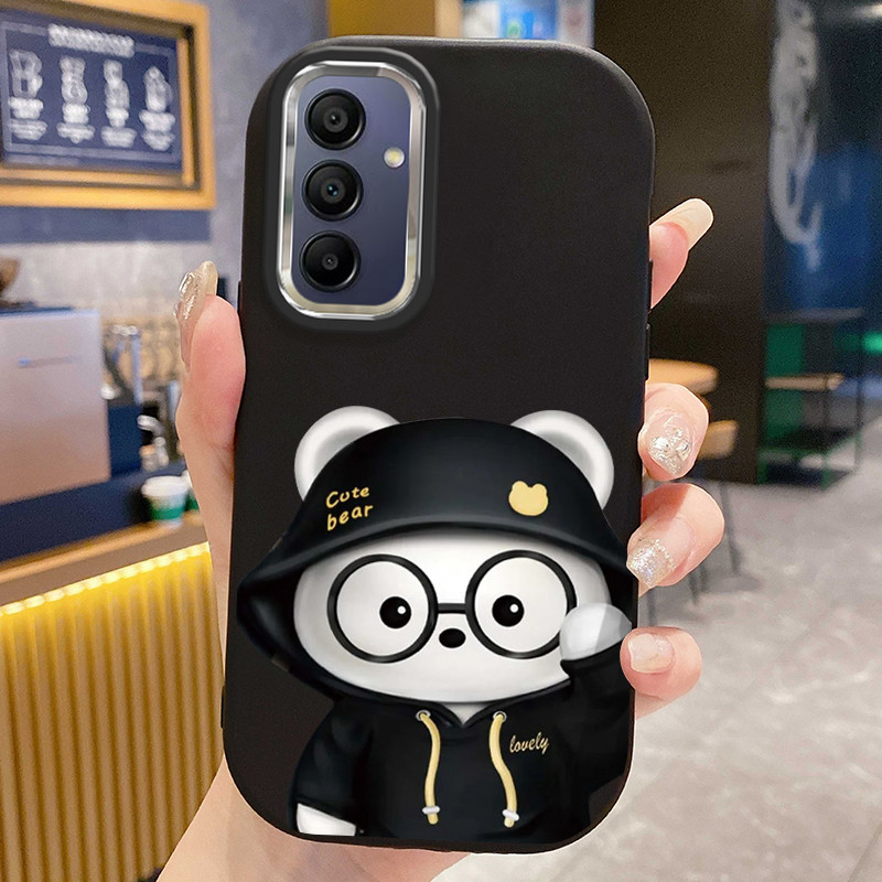 เคสสำหรับ Samsung Galaxy A15 5G A15 A14 5G A25 5G A24 M34 F34 A54 A35 5G เคสโทรศัพท์หมีแพนด้ากันกระแทกกลมและอ้วน