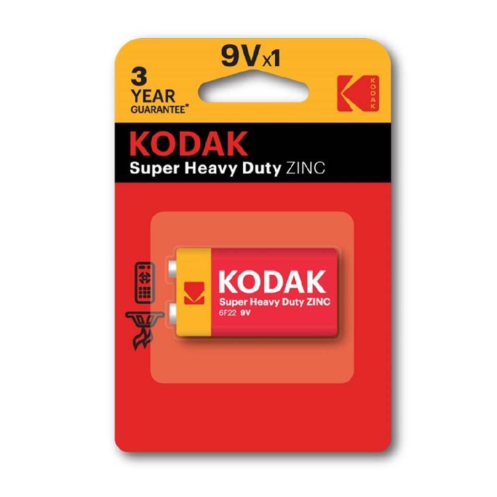 KODAK ถ่านไฟฉาย ZINC HEAVY DUTY 9V