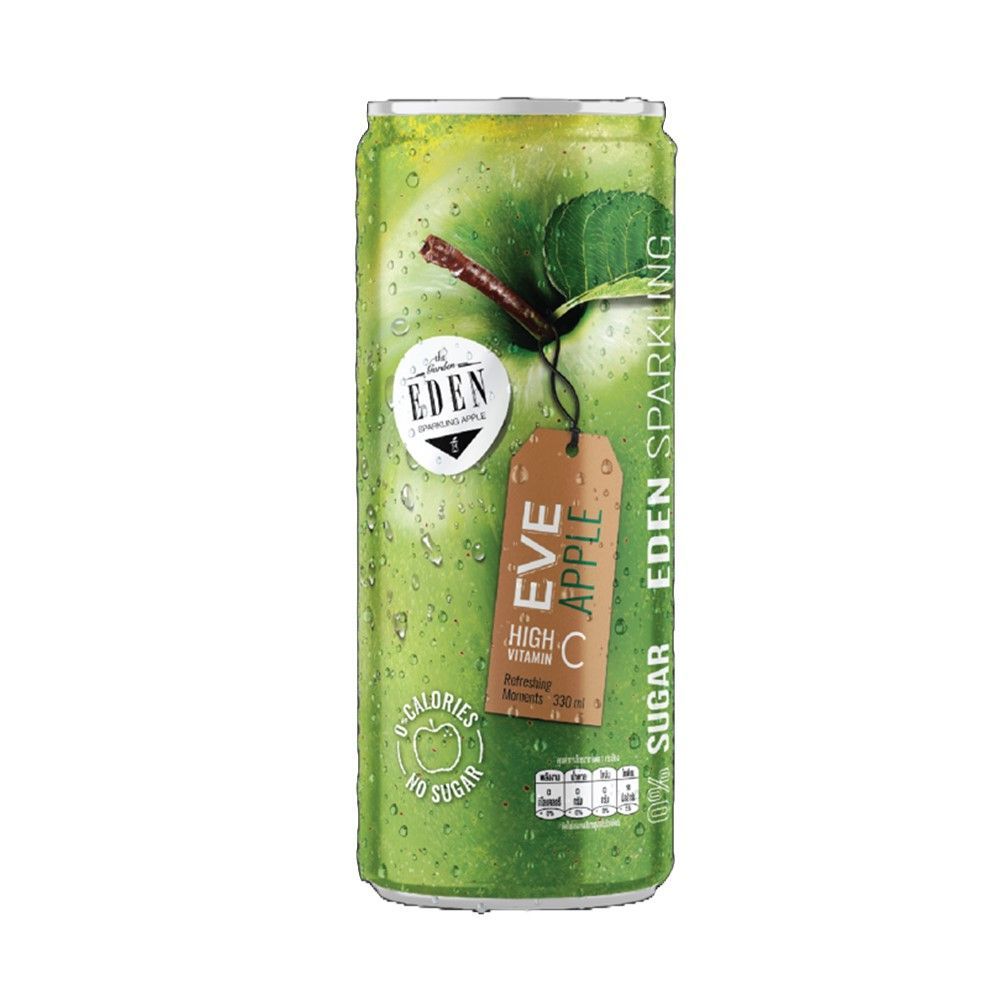 [สินค้าส่งด่วน] อีเดนน้ำแอปเปิ้ลเขียวอัดก๊าซวิตามิน330มล