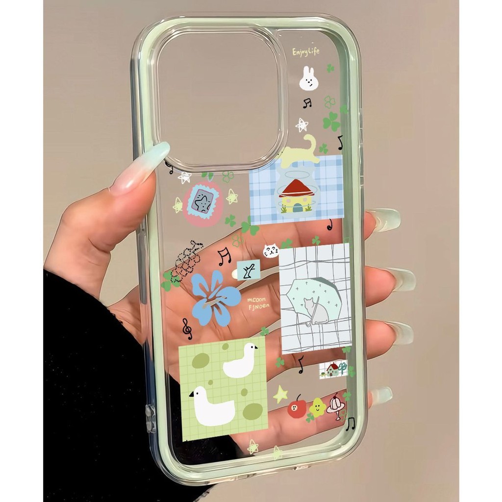 HP เป็ด Graffiti Yard Farm Soft Case Oppo A6 Reno 14 Pro Reno 13F 12F 11F 14F A5 2025 A5X A5I Pro A8